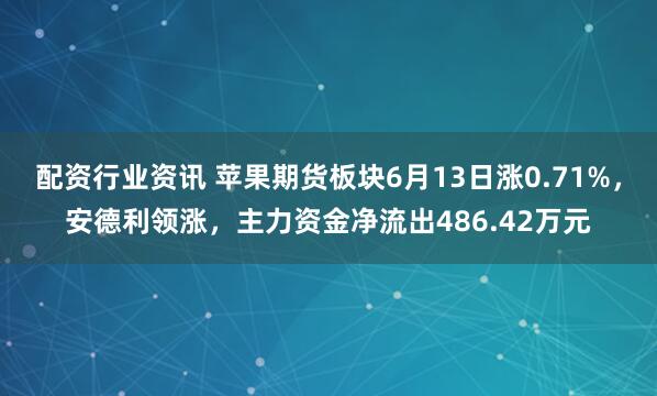 配资行业资讯 苹果期货板块6月13日涨0.71%，安德利领涨，主力资金净流出486.42万元