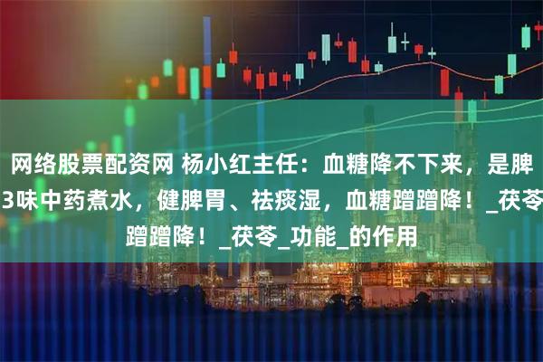 网络股票配资网 杨小红主任：血糖降不下来，是脾虚痰湿重了，3味中药煮水，健脾胃、祛痰湿，血糖蹭蹭降！_茯苓_功能_的作用